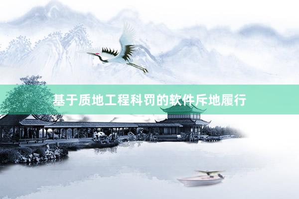 基于质地工程科罚的软件斥地履行