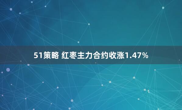 51策略 红枣主力合约收涨1.47%
