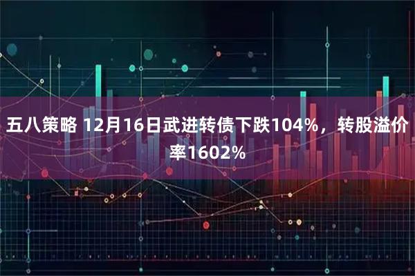 五八策略 12月16日武进转债下跌104%，转股溢价率1602%